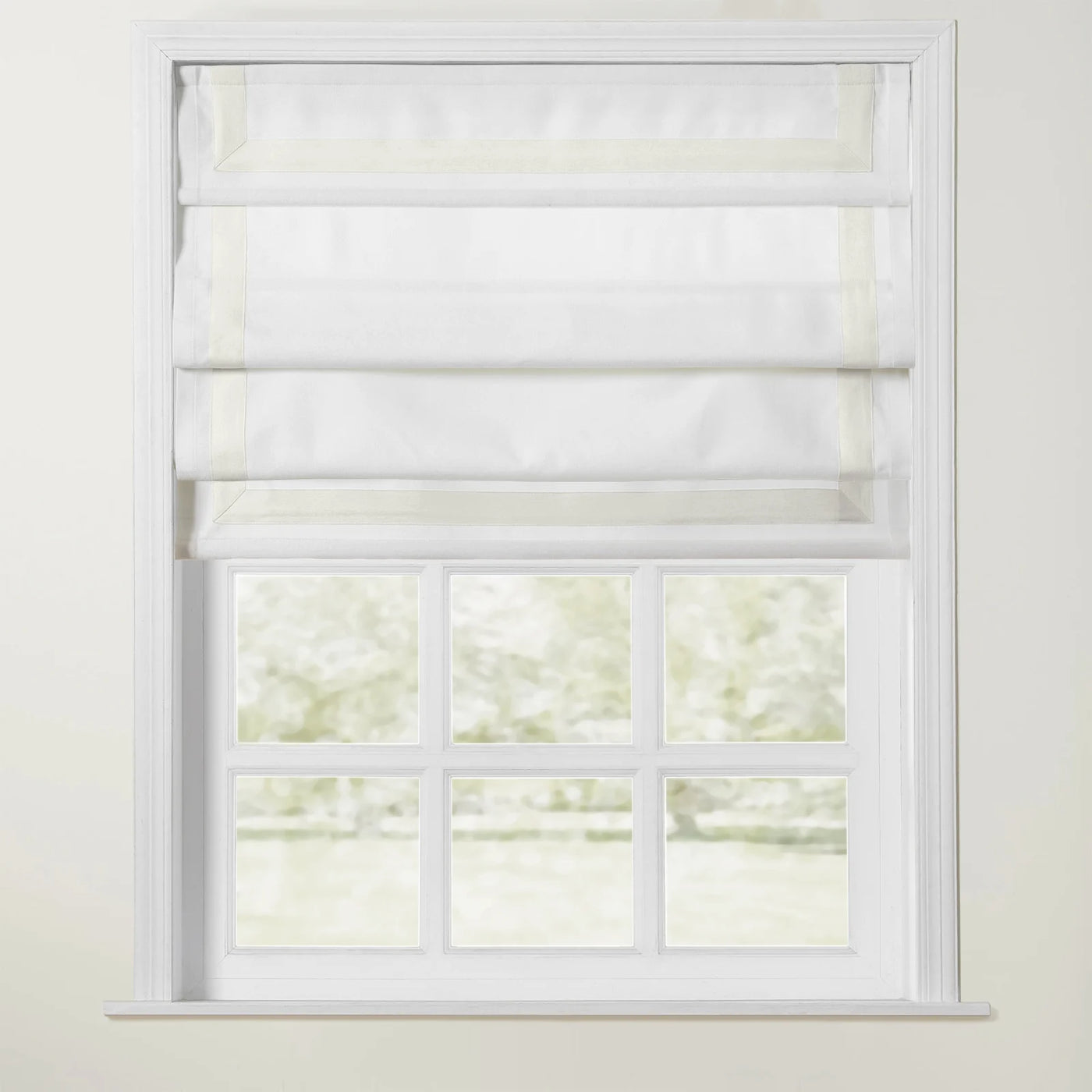 Tyrone Cordless Roman Shade with Border