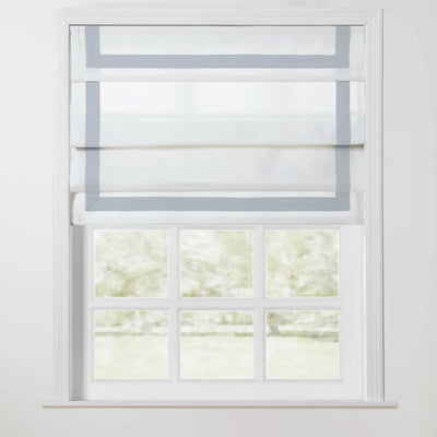 Tyrone Cordless Roman Shade with Border TWOPAGES