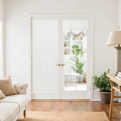Custom Tie Up Shades for French Door -TWOPAGES CURTAINS