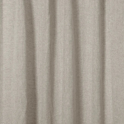 Ron Linen Herringbone Custom Curtain Pleated -TWOPAGES