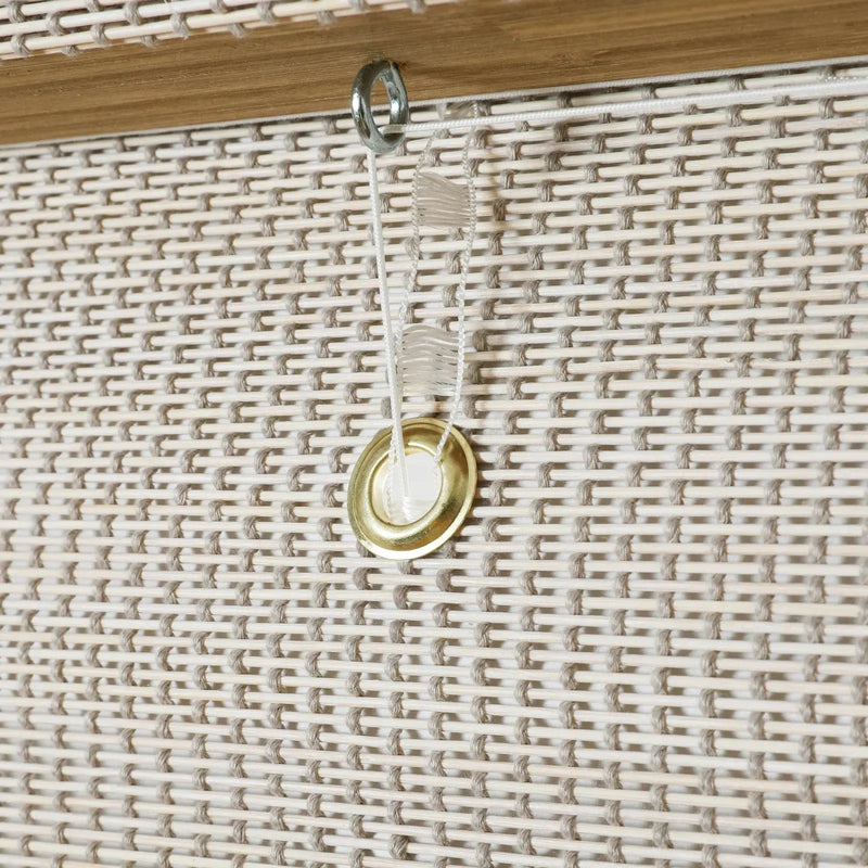 Sybil Bamboo Roman Shade - Wall White TWOPAGES CURTAINS