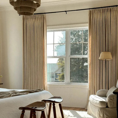 Tia Custom Linen Curtain Pleated -TWOPAGES