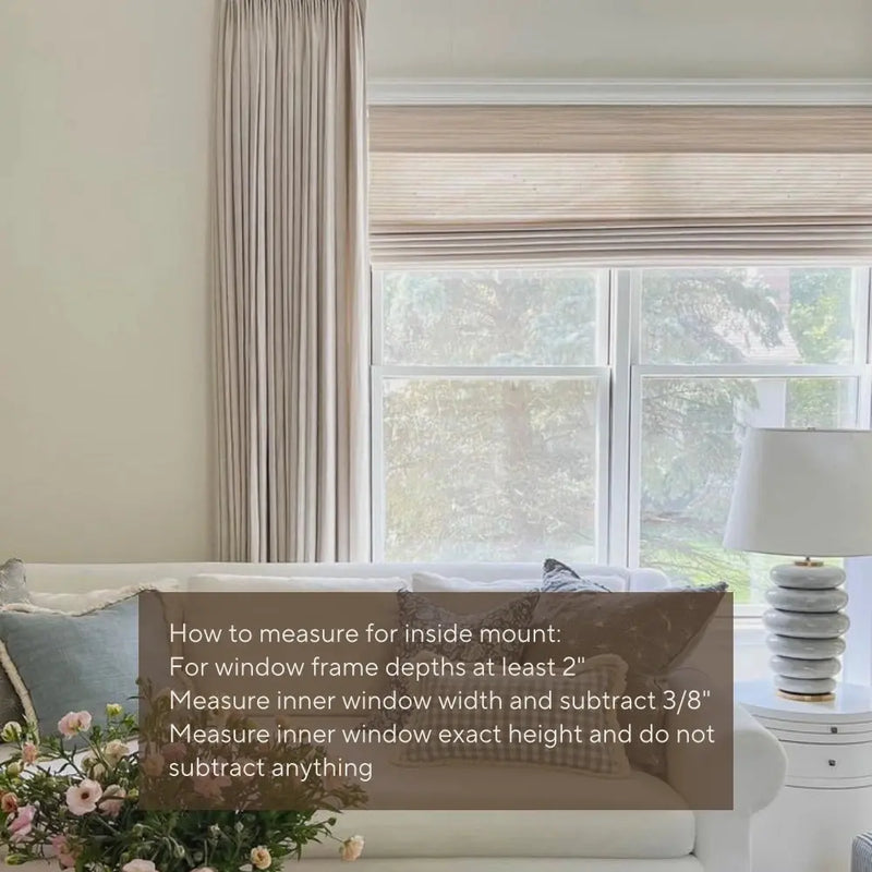 Natural Paper Bamboo Woven Shade - Marble White TWOPAGES CURTAINS