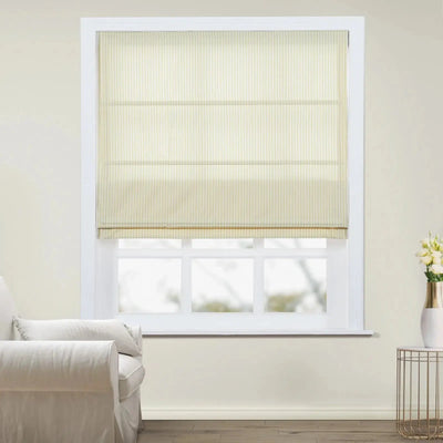Jana Cordless Roman Shades 100% Cotton Striped -TWOPAGES