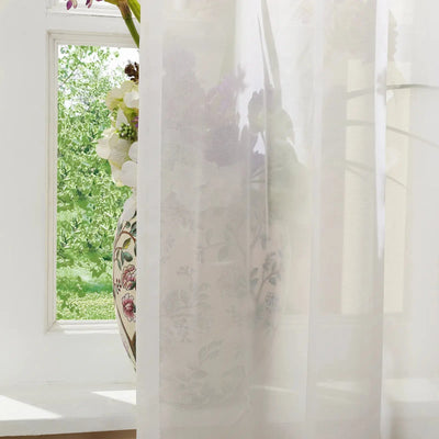 Scandina Solid Voile Sheer Curtain Pleated -TWOPAGES