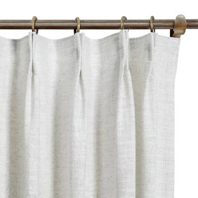 Liz Linen Drapery Pinch Pleat with Unlined - Beige White -TWOPAGES