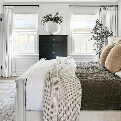 Liz Linen Drapery Pinch Pleat with Unlined - Beige White -TWOPAGES