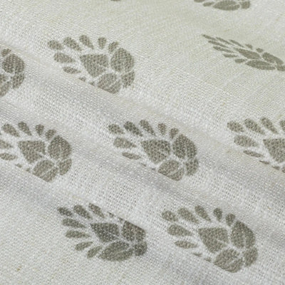 Stefana Silber Print Linen Blend Curtain Drapery Pleated -TWOPAGES