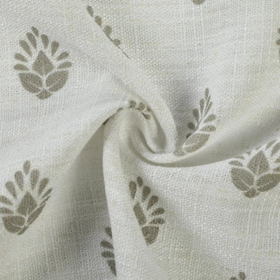 Stefana Silber Print Linen Blend Curtain Drapery Pleated -TWOPAGES