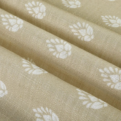 Stefana Silber Print Linen Blend Curtain Drapery Pleated -TWOPAGES