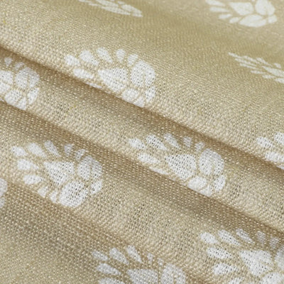 Stefana Silber Print Linen Blend Curtain Drapery Pleated -TWOPAGES