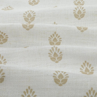 Stefana Silber Print Linen Blend Curtain Drapery Pleated -TWOPAGES