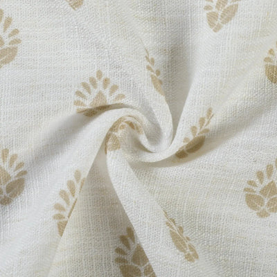 Stefana Silber Print Linen Blend Curtain Drapery Pleated -TWOPAGES