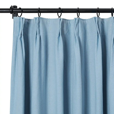 Broad 100% Cotton Plain Weave Curtain Pleated -TWOPAGES