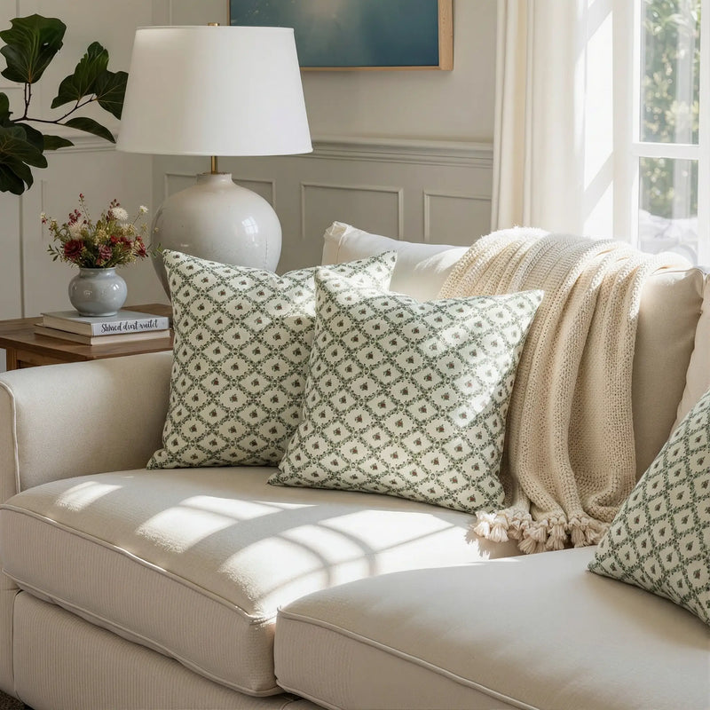 Britt Bengoechea Print Linen Cotton Pillow Cover