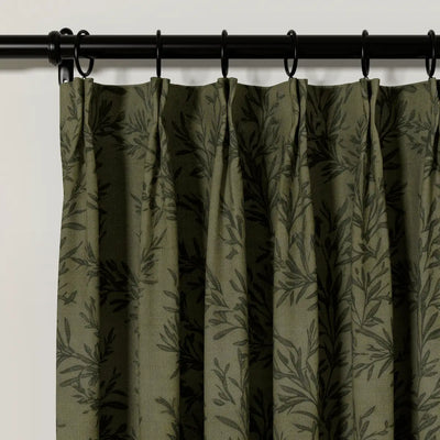 Sara Le Print Linen Cafe Curtains Pleated -TWOPAGES