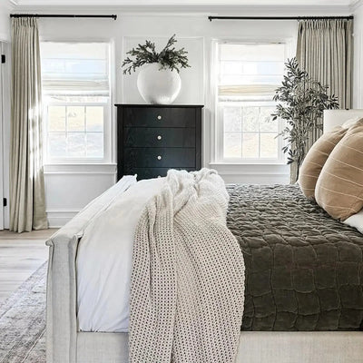 Liz Linen Ready Made Privacy Curtains Pinch Pleat Unlined -TWOPAGES