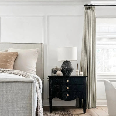 Liz Linen Ready Made Privacy Curtains Pinch Pleat Unlined -TWOPAGES