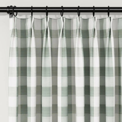 Celia Striped Plaid Cafe Curtain -TWOPAGES