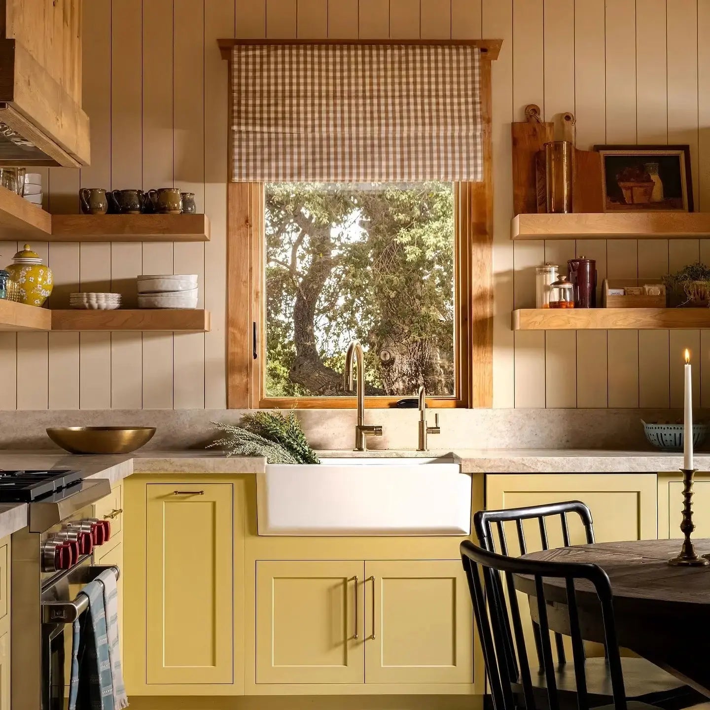 Celia Patterned Roman Shade Cordless- C508-10 Khaki Small Plaid-TWOPAGES