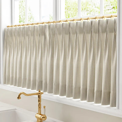 Celia Striped Plaid Cafe Curtain
