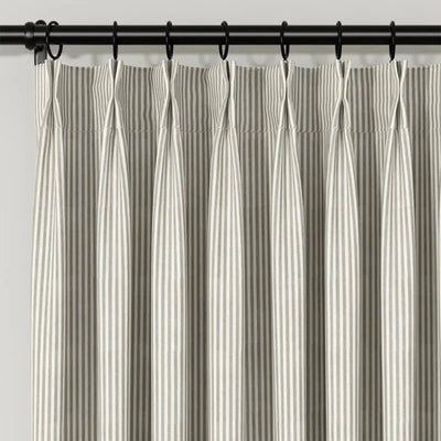 Celia Striped Plaid Curtain -TWOPAGES