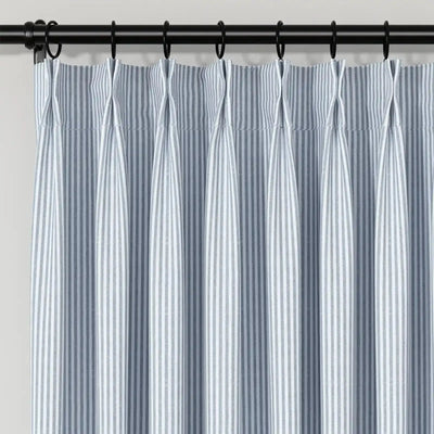 Celia Striped Plaid Curtain -TWOPAGES