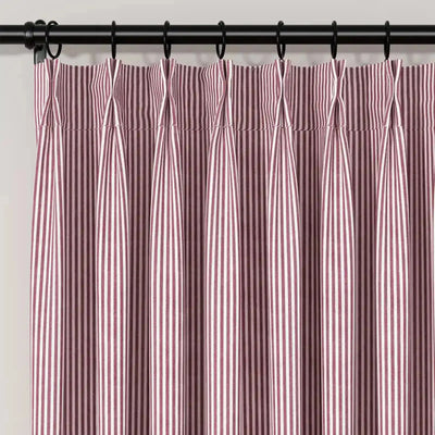 Celia Striped Plaid Curtain -TWOPAGES
