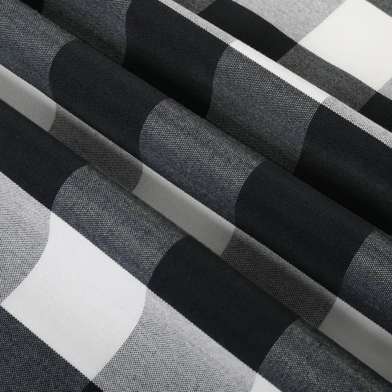 Celia Striped Plaid Curtain- -TWOPAGES