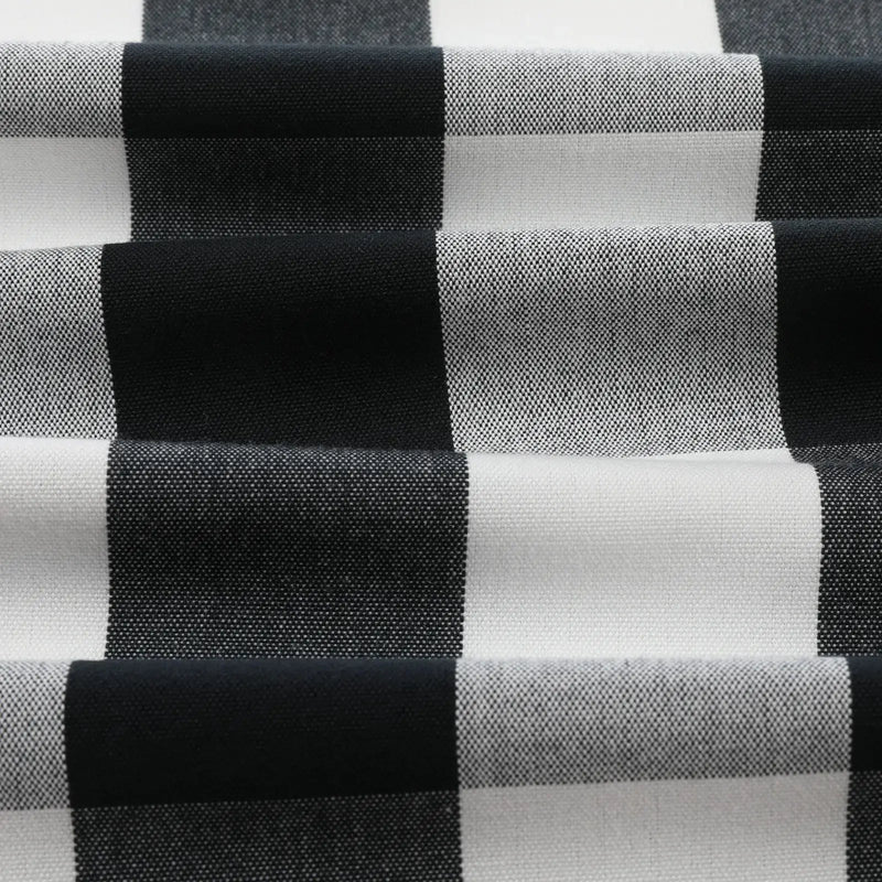 Celia Striped Plaid Curtain- -TWOPAGES
