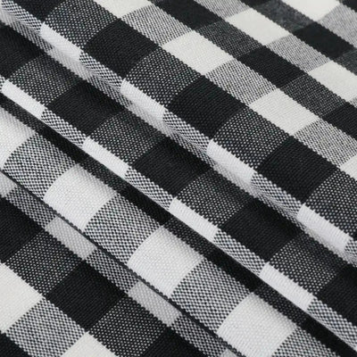 Celia Striped Plaid Cafe Curtain -TWOPAGES