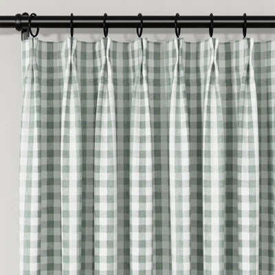 Celia Striped Plaid Curtain -TWOPAGES