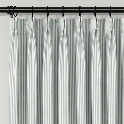 Celia Striped Plaid Curtain -TWOPAGES