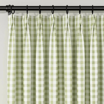 Celia Striped Plaid Curtain -TWOPAGES