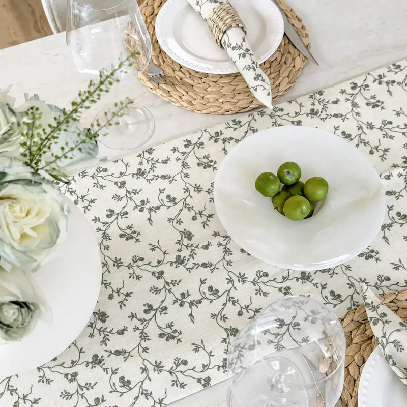 Britt Bengoechea x TWOPAGES Modern Patterned Table Runner- -TWOPAGES
