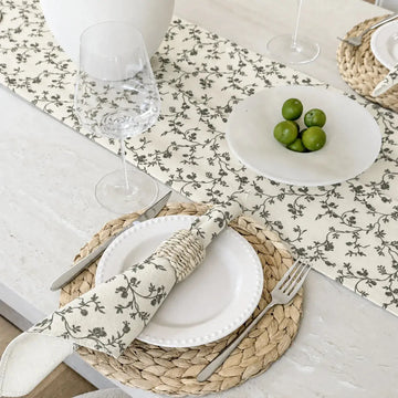 Britt Bengoechea x TWOPAGES Modern Patterned Table Runner- -TWOPAGES
