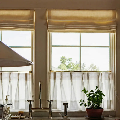 Custom Cafe Curtains Pleated -TWOPAGES