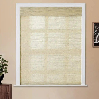 Natural Ramie Bamboo Woven Shade - Coconut -TWOPAGES CURTAINS