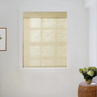Natural Ramie Bamboo Woven Shade - Coconut -TWOPAGES CURTAINS