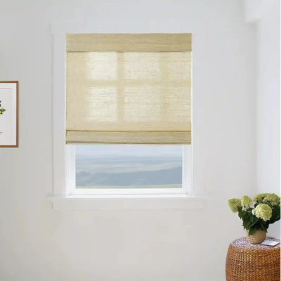 Natural Ramie Bamboo Woven Shade - Coconut -TWOPAGES CURTAINS