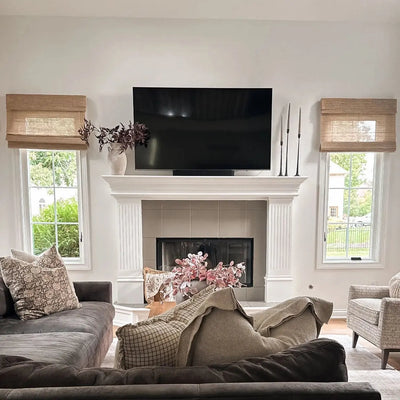 Lay Natural Ramie Bamboo Woven Shade - Coconut- -TWOPAGES CURTAINS