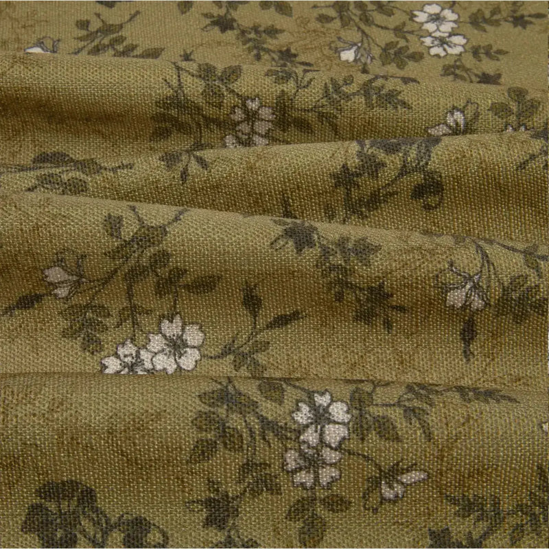 Sara Le Print Linen Pleated Cafe Curtains -TWOPAGES