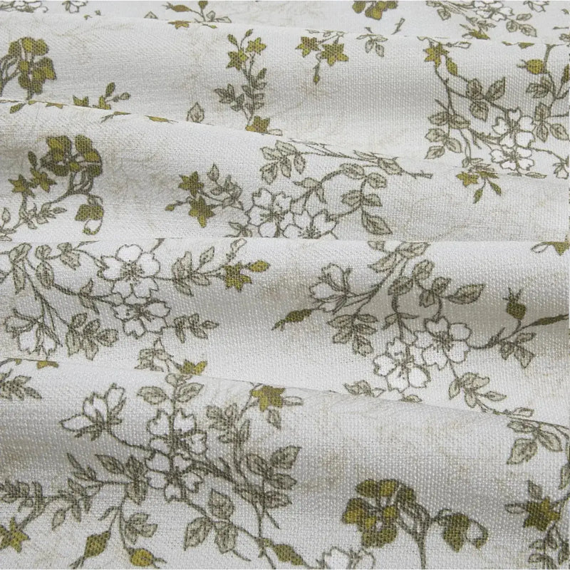 Sara Le Print Linen Pleated Cafe Curtains -TWOPAGES