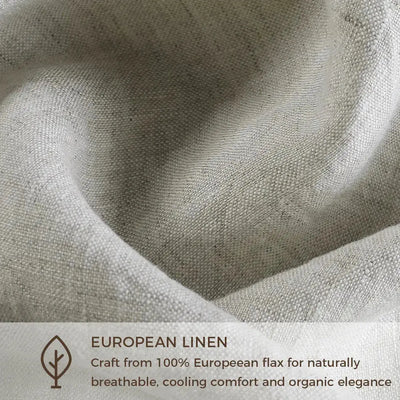 Doris 100% European Flax Linen Curtain Pleated -TWOPAGES