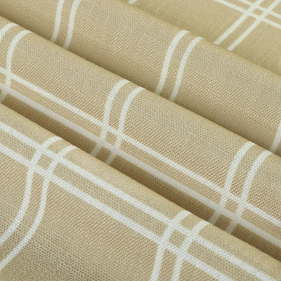 Stefana Silber Print Linen Blend Curtain Drapery Pleated -TWOPAGES