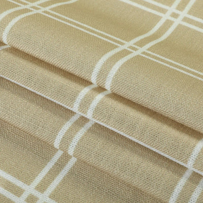 Stefana Silber Print Linen Blend Curtain Drapery Pleated -TWOPAGES