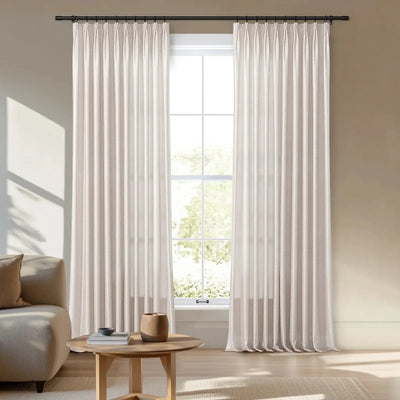 Veda Luster Cotton Velvet Drapery Pleated -TWOPAGES