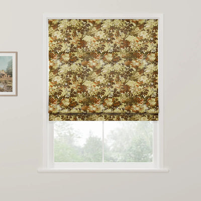 Britt Bengoechea Floral Print Linen Cotton Roman Shade Cordless