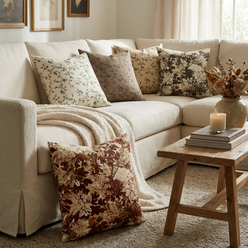 Britt Bengoechea Print Linen Cotton Pillow Cover