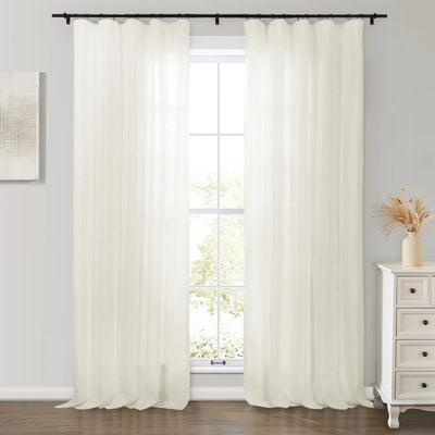 Erin Heavyweight 100% Linen Curtains Soft Top